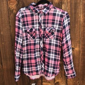 2 for $15 | BeachLunchLounge | pink & navy flannel